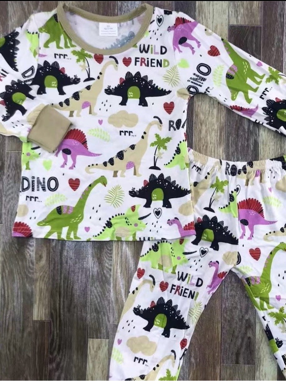 Kids Dinosaur Pajama Set BAMBOO